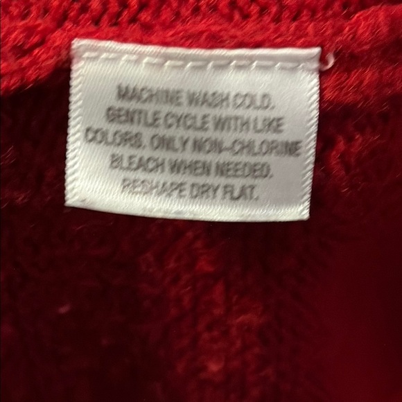 Style & co Red Sweater dress with removal Black and White Scarf, size 2x - Picture 9 of 9